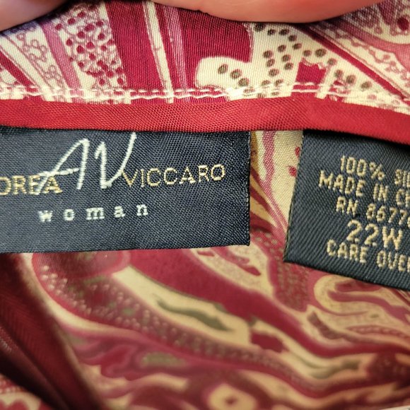 100% Silk Paisley Skirt (mid-calf) by Andrea Vaccaro Woman, size 24 - Picture 4 of 5